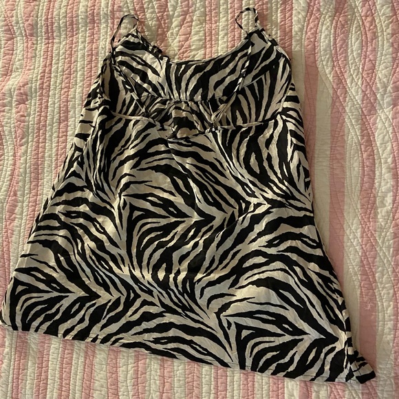 Zebra print y2k silky cami. - Picture 3 of 4